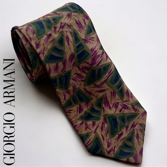 Vintage Giorgio Armani 100% Silk men’s tie - Picture 2 of 11